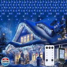 Minetom 100ft Christmas Icicle Lights for Outside,832 LEDs Christ