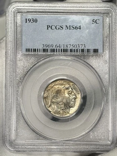 1930-P 5c Buffalo Nickel PCGS MS64 Indian Head Five Cents Philadelphia Coin