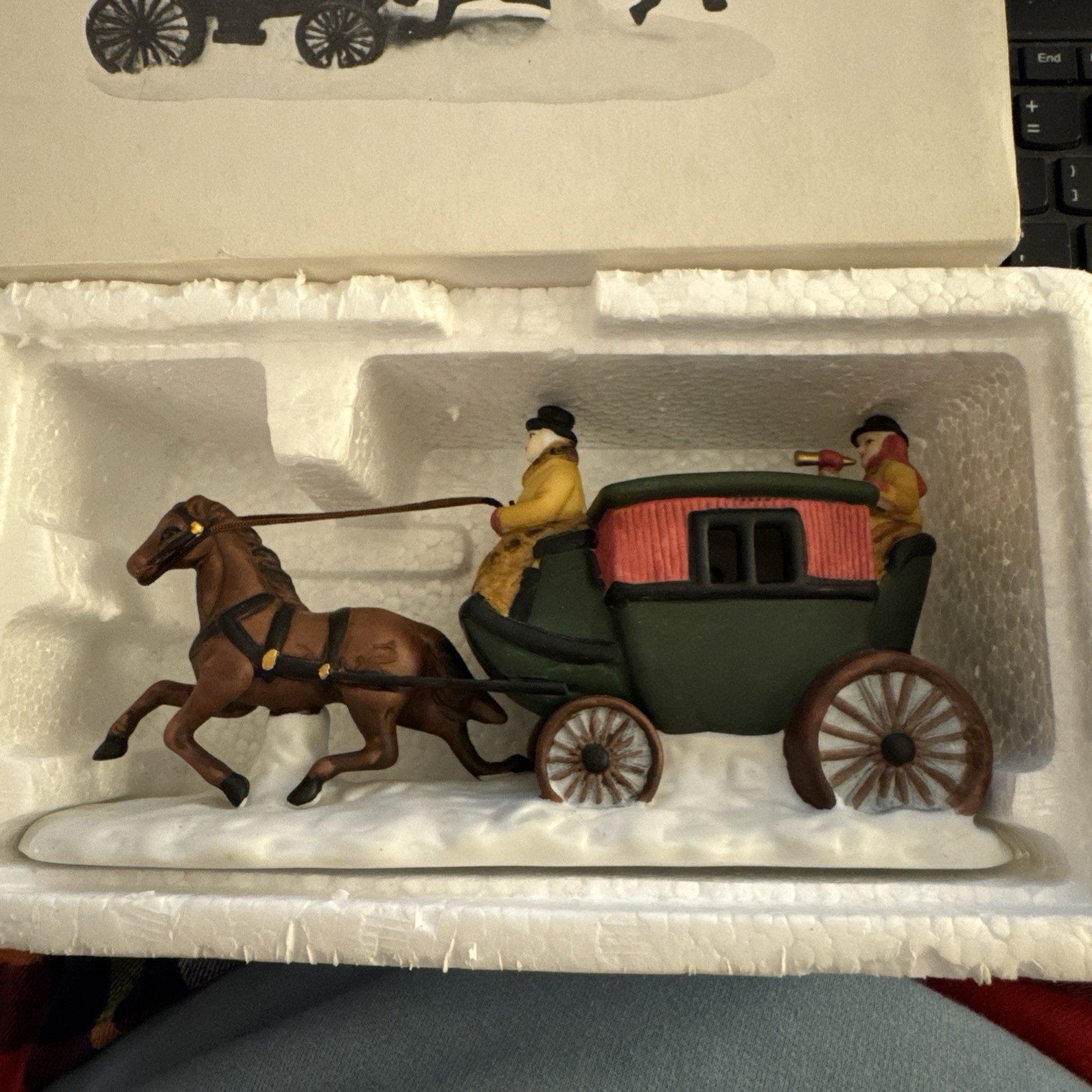 Department 56 Heritage Village Collection Dover Coach # 6590-0 Horse Carriage thumbnail 3