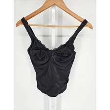 Vintage 1990s Curvation Womens Sz 36C Corset Style Top Black Lace