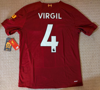Men's New Balance Liverpool Home 2019/20 Virgil Van Dijk Authentic