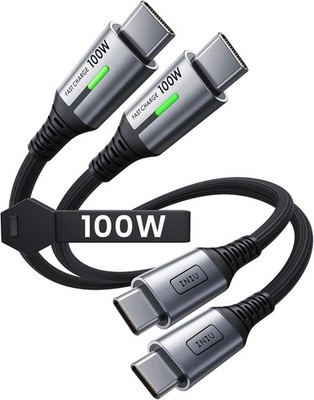 USB-C Kabel 100W Schnellladung Nylon Typ C Ladekabel für iPhone MacBook Samsung