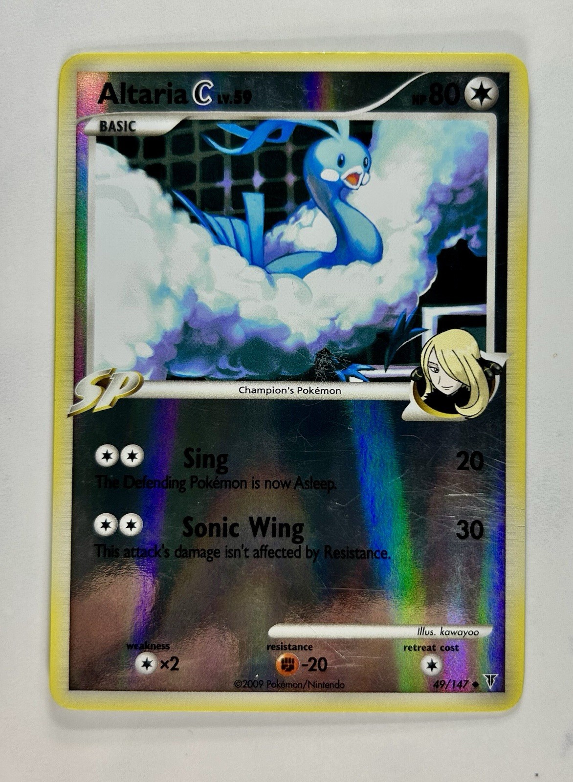 Altaria C 2009 Pokemon Supreme Victors Reverse Holo #49/147 * Light Play