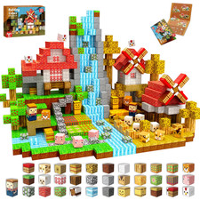 150 Pcs Magnetic Blocks Farm Animals Building Set Kids STEM Toy Ages 3 