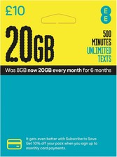EE 8GB Pay As You Go SIM Card