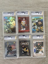 Lot of 6 Sidney Crosby Graded Hockey Cards lot plus 8 lose singes LCS grading