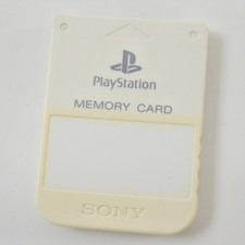 PS MEMORY CARD White SCPH-1020 Sony Playstation Official Made in Japan d042