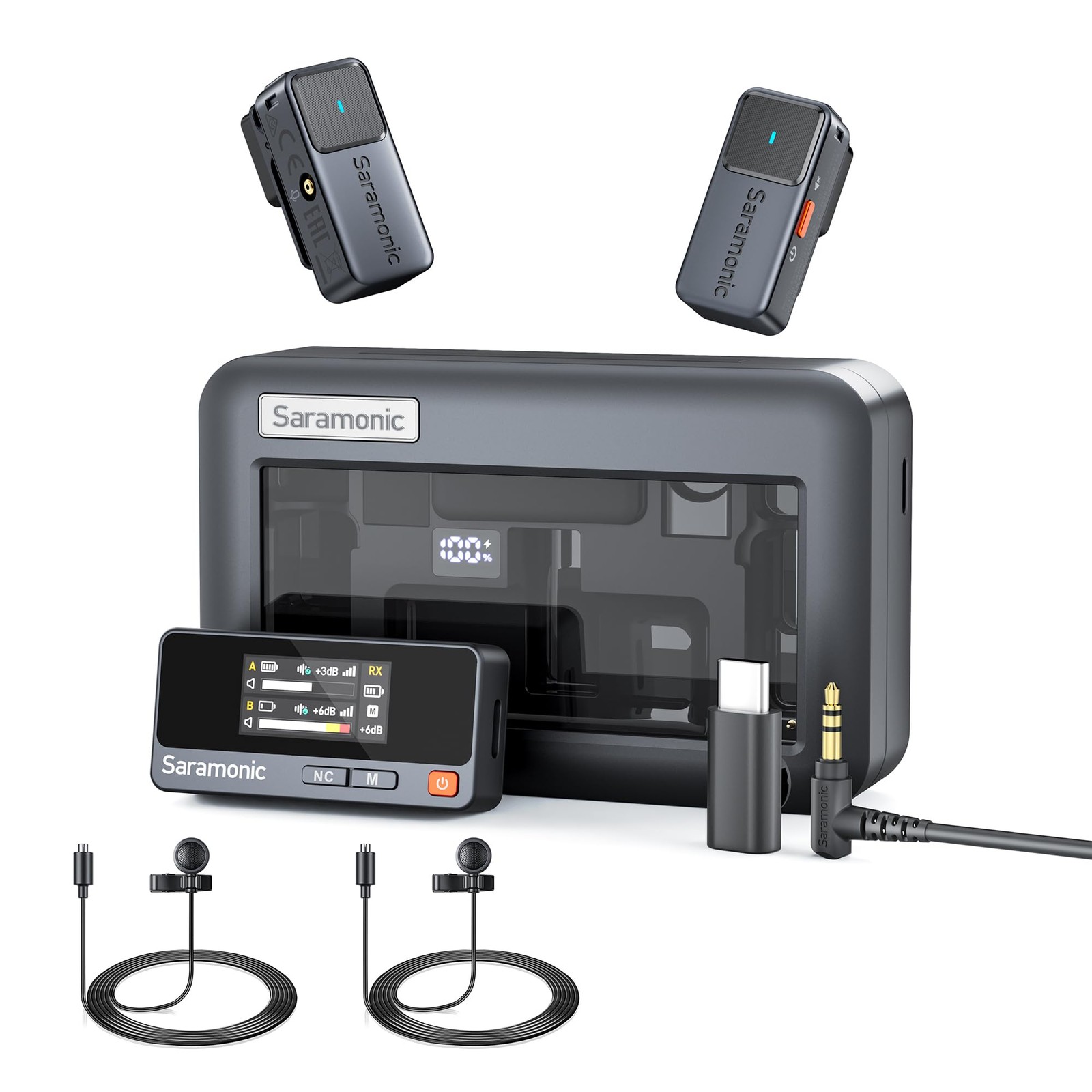 Saramonic Air Wireless Lavalier Microphones for for iPhone/Camera/Android/PC,...