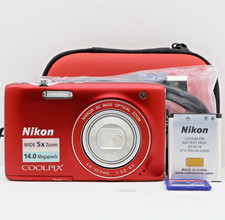 Nikon Coolpix S3100 14.0MP Compact Digital Camera Red Tested Full Kit VGC