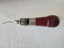 Vintage LEATHER Sewing Stitching Tool THE AWL FOR ALL C.A. MYERS Co. Chicago