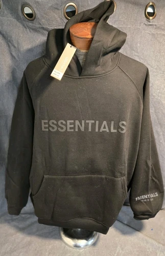 Felpa nera con cappuccio Essentials Fear of God taglia XL nuova con etichette