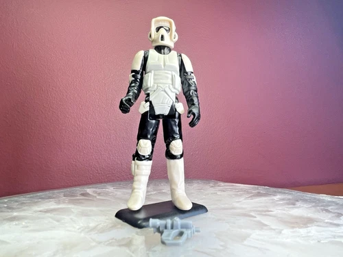 Vintage Star Wars - **Lili Ledy** Biker Scout with standard Pistol -- Quite Cool