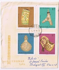 Stamps Art Hungary Envelope Budapest Belyegnap 1969 Treasures