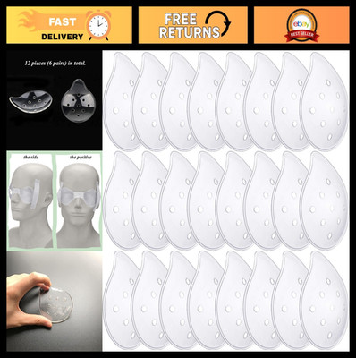 48 Pcs Ventilated Eye Shields - Transparent Plastic Eye Covers, Breathable Prote
