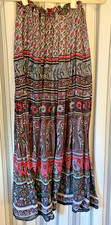 VTG Maxi Skirt India Hippie Festival Boho Gypsy One Size M L XL XXL