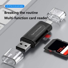 4-in-1 Multifunction USB Type-C Card Reader External Memory Mini SD TF USB 2.0