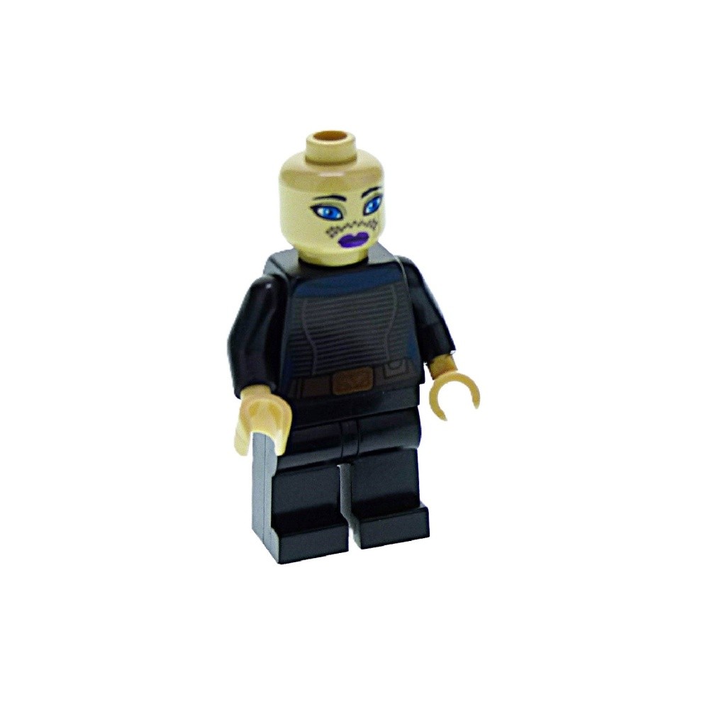 1X Lego Minifigure Star Wars Barriss Offee Torso Black 9491 973pb1059 SW0379