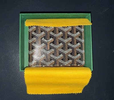 Goyard Saint-Florentin Wallet Black/Tan Leather NEW with Box Authentic