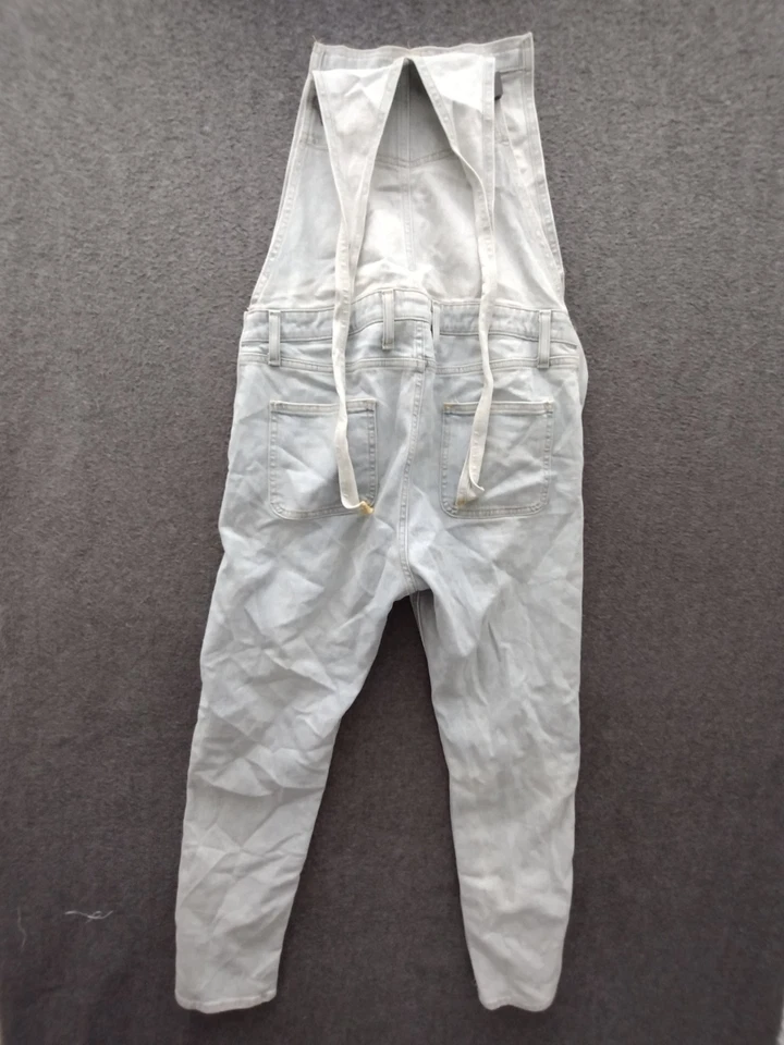 Vintage Overalls Jumpsuit Women's Unbranded Blue White 70s Hippy 32x28 - Image 2 of 4