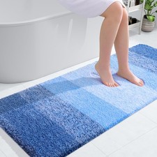 OLANLY Bathroom Runner Rug 54x24 Microfiber Bath Mat
