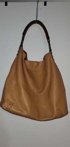 Lucky Brand Hobo Cow Hide Leather Bag Whipstitch