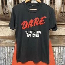 Vintage 80s Screen Stars DARE Drugs Odd Fellows Rebekahs Single Stitch T-Shirt