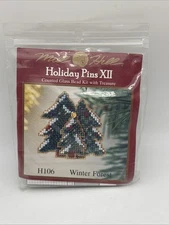 Vtg Mill Hill Holiday Pin XII Counted Glass Bead Kit WINTER FOREST H106 (2002)