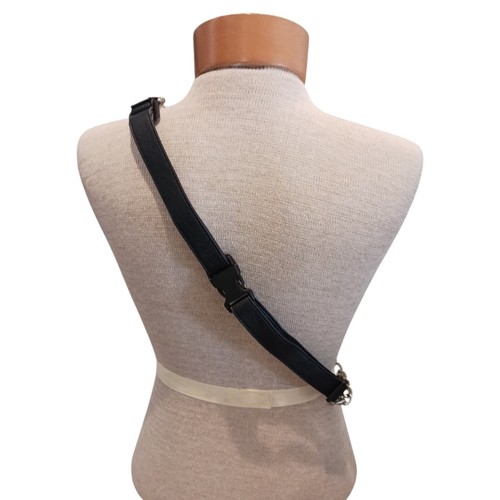 Womens Fanny Pack Cross Body Waist Pack Black Red Silver Chain Punk NWT - Picture 2 of 4