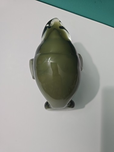 Vintage Art Glass Manatee Hand Blown Sculpture Sea Cow Sirenia Paperweight - Picture 8 of 10