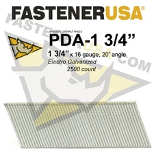 16 Gauge Angled Finish Nails 1 3/4" (fits Paslde/Dewlt) 2500 count