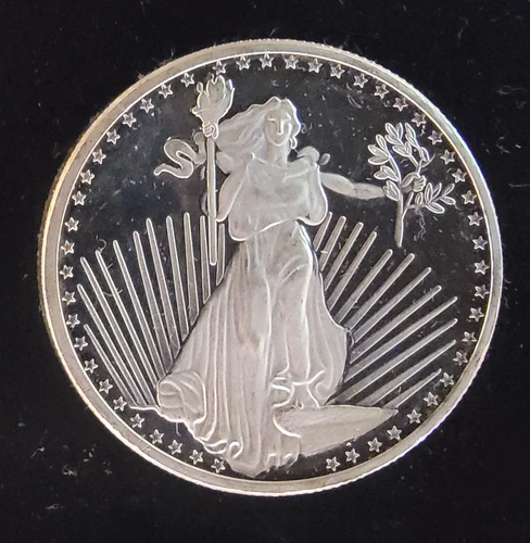 St Gaudens Design Silvertowne Mint Bullion-999 Silver 1 Oz Ounce Art Round Coin