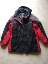 Pacific Trail Youth Boys Large 14-16 Winter Coat Red Black Hood Ski Jacket