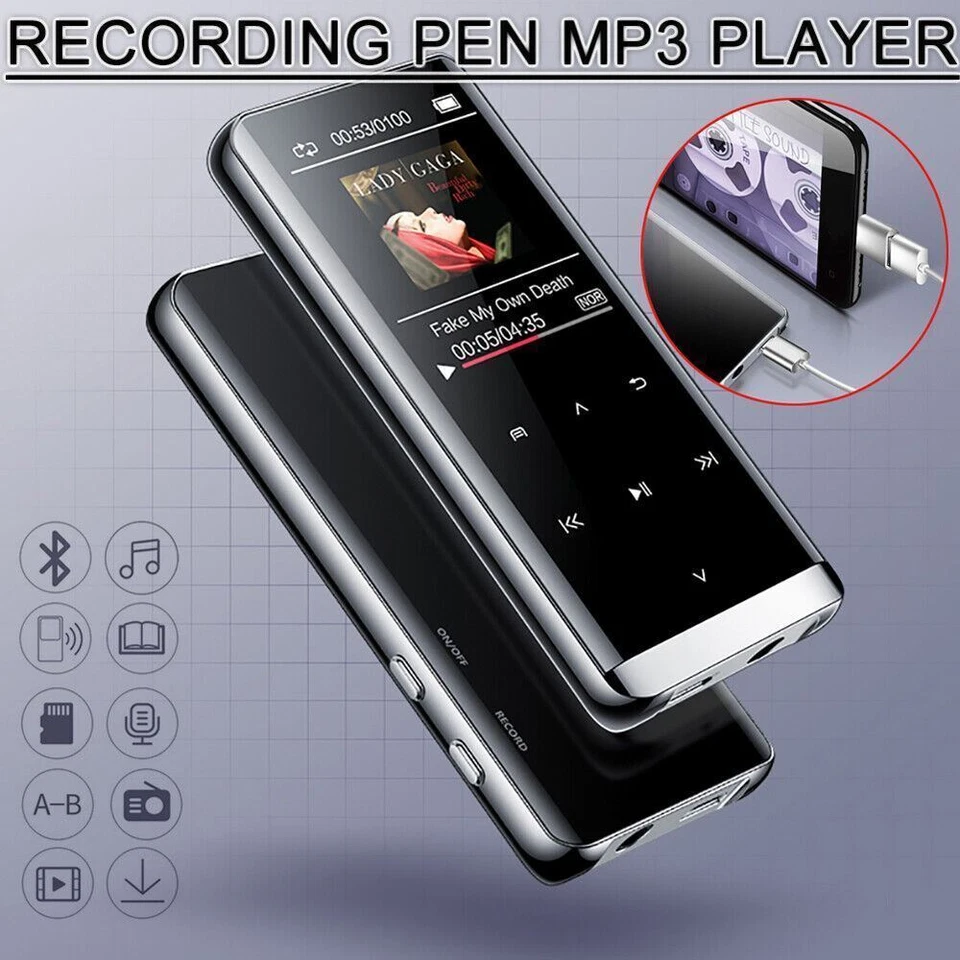 Bluetooth MP3 Player MP4 Media FM Radio Recorder HIFI Sport Music Speakers US - Image 4 of 4