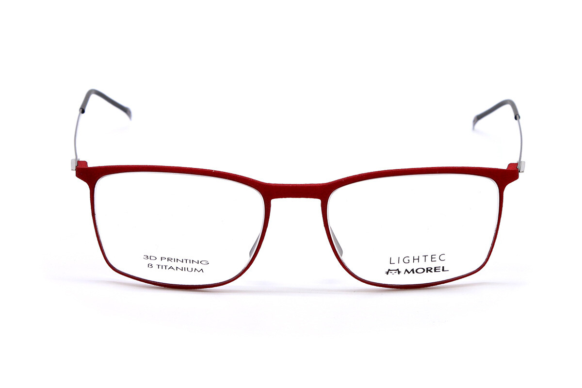 Оправа для очков Morel Lightec 30075L RG18 из красного матового титана 54-19-140 Франция