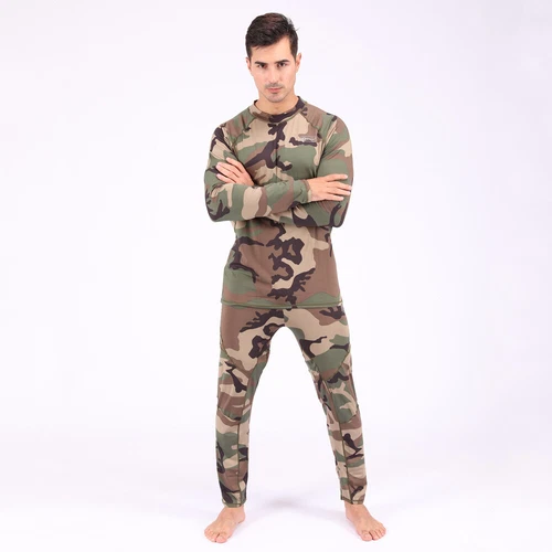 Men's Thermal Warm Underwear Set, Compression Base Layer Workout Top & Bottom - Picture 17 of 32