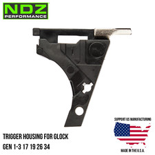NDZ Glock Gen 1-3 17 19 26 34 9mm Trigger Housing Steel & Polymer Black
