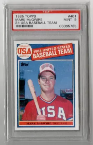 PSA 9 - 1985 Topps - Mark McGwire #401 (RC) - *TEXCARDS*