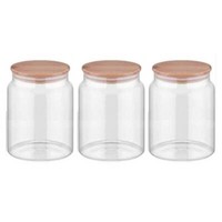 VorratsgläSer Mit Deckel, 3Er Set Vorratsdosen Glas Mit Deckel Luftdicht 800Ml
