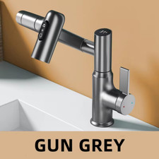 Digital Display LED Basin Faucet 360 Rotation Multi-Function Stream Sprayer Hot