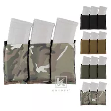 KRYDEX Tactical Triple 5.56 Magazine Mag Pouch Elastic Open Top MOLLE Webbing