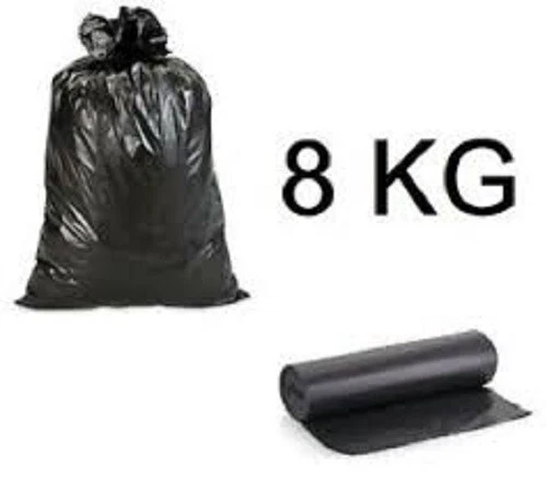 INGROCART 8 Kg Sacchi Neri per Spazzatura 55x65 CM 45 Micron Buste per Immondizia