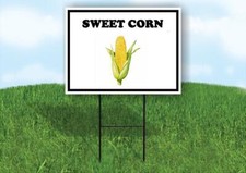 Sweet corn vegetable 18x24 in Yard Road Sign w/ Stand