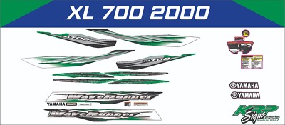 YAMAHA WAVERUNNER XL 700 2000 Graphics / Decal / Sticker Kit GREEN