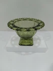 Vtg Avocado Green Indiana Glass Lorain Depression Footed Sherbet Cup Candy Dish