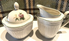 Mikasa Creamer and Sugar Bowl Set W/ Lid - DD901/DD903 MALAYSIA - E