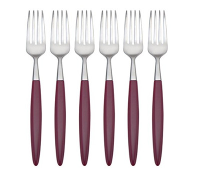 Oneida Terrace Berry Set of 6 Dinner Forks 8 1/4'' Quality Stainless Outdoor Use