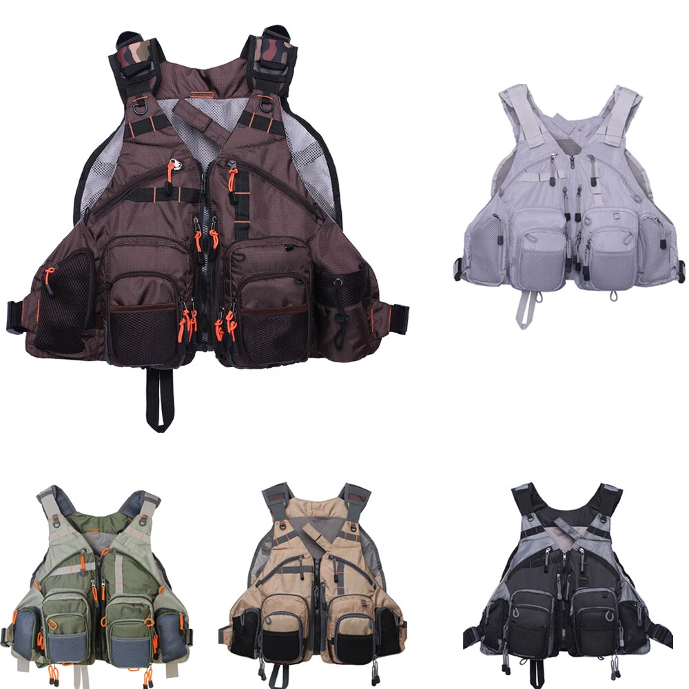 Fishing Vest backpack For Fly Fishing General Size Mesh Adjustable Mutil-Pocket