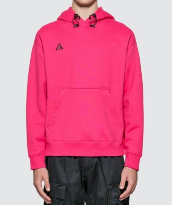 Nike ACG Pullover Hoodie Rush Pink/Black BQ3453-667 Mens Size M
