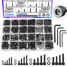 1108PCS Metric Hex Socket Head Cap Screw Assortment Kit with Wrenches