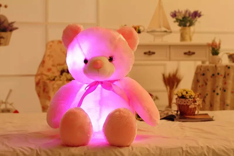 GIANT PLUSH 50CM BEAR Hypoallergenic LED Watcher Different Colors